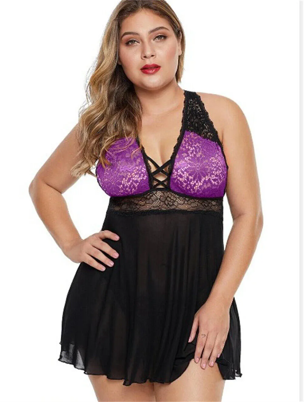 6XL -5XL Signature lace mesh Babydoll