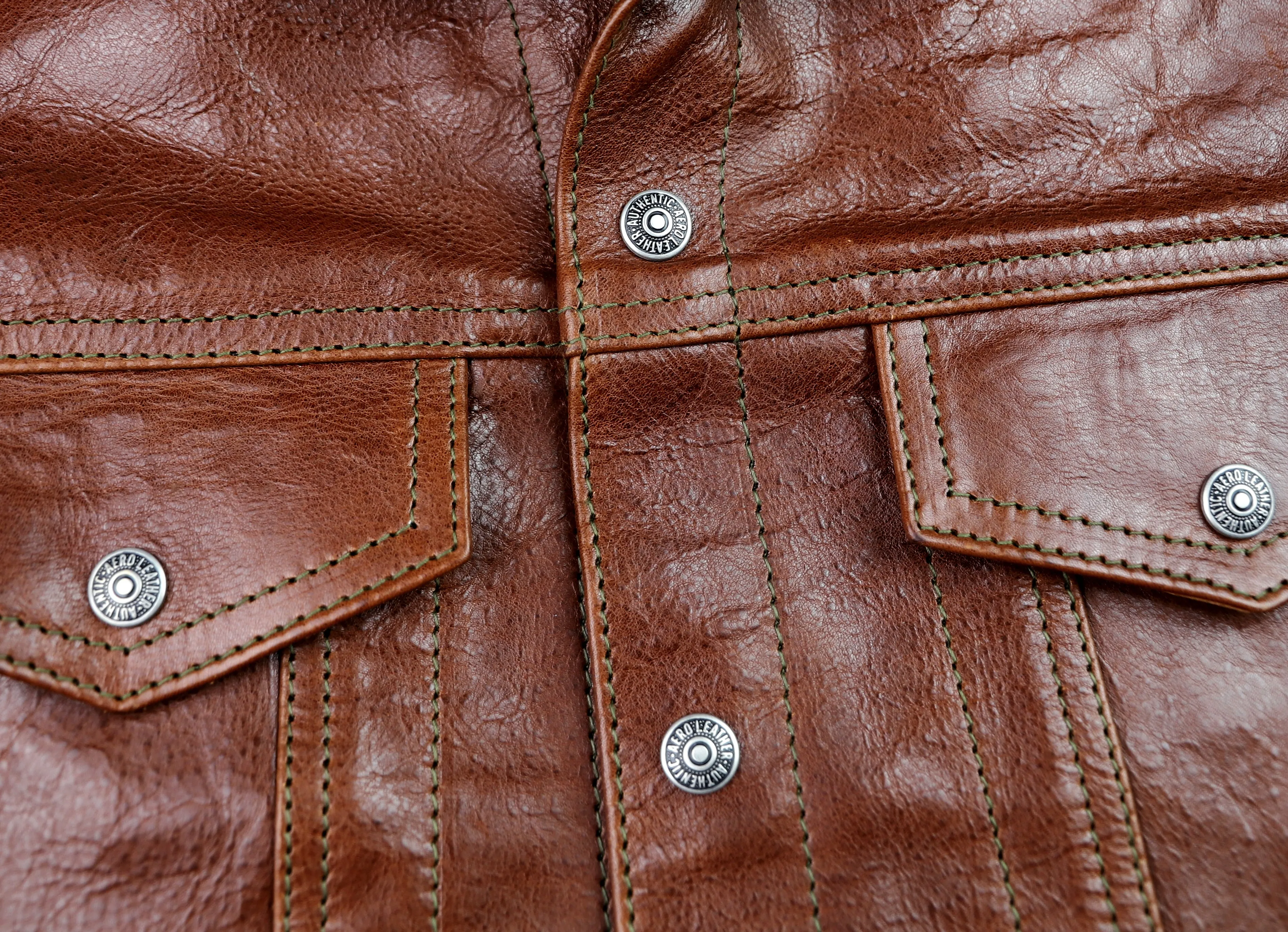 Aero 557XX Type 3 Jean Jacket, size 38, Russet Badalassi Cowhide