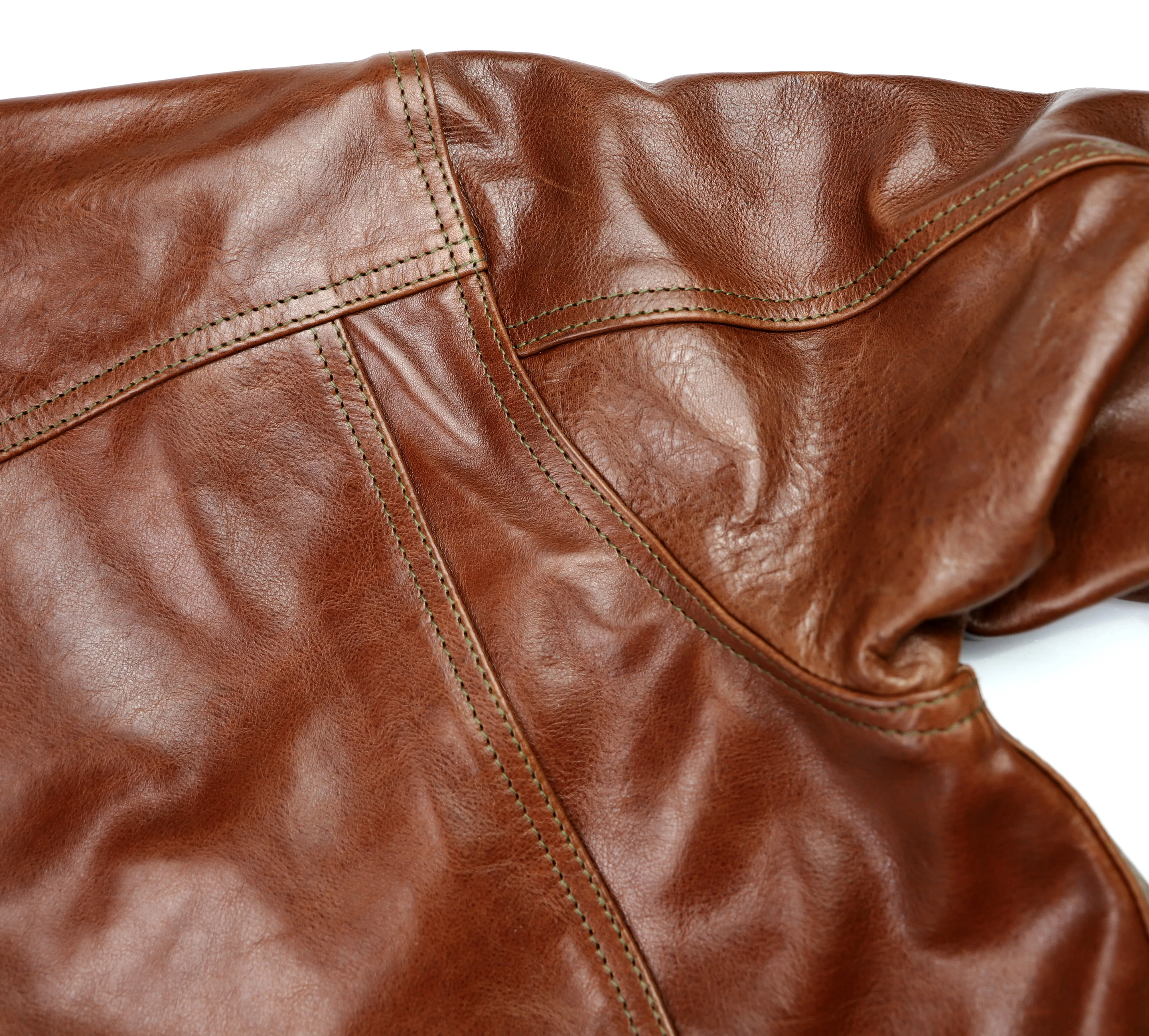 Aero 557XX Type 3 Jean Jacket, size 38, Russet Badalassi Cowhide