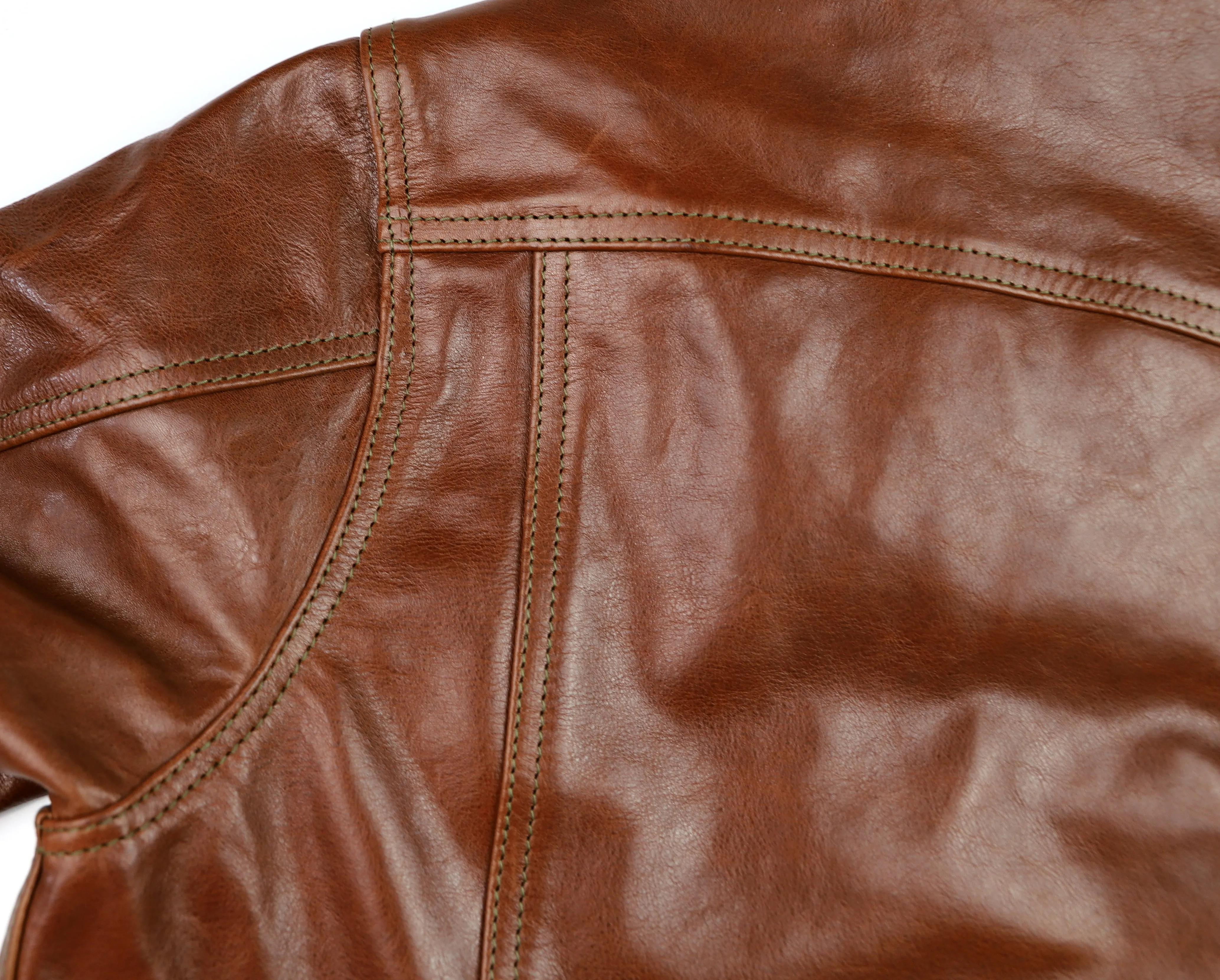 Aero 557XX Type 3 Jean Jacket, size 38, Russet Badalassi Cowhide