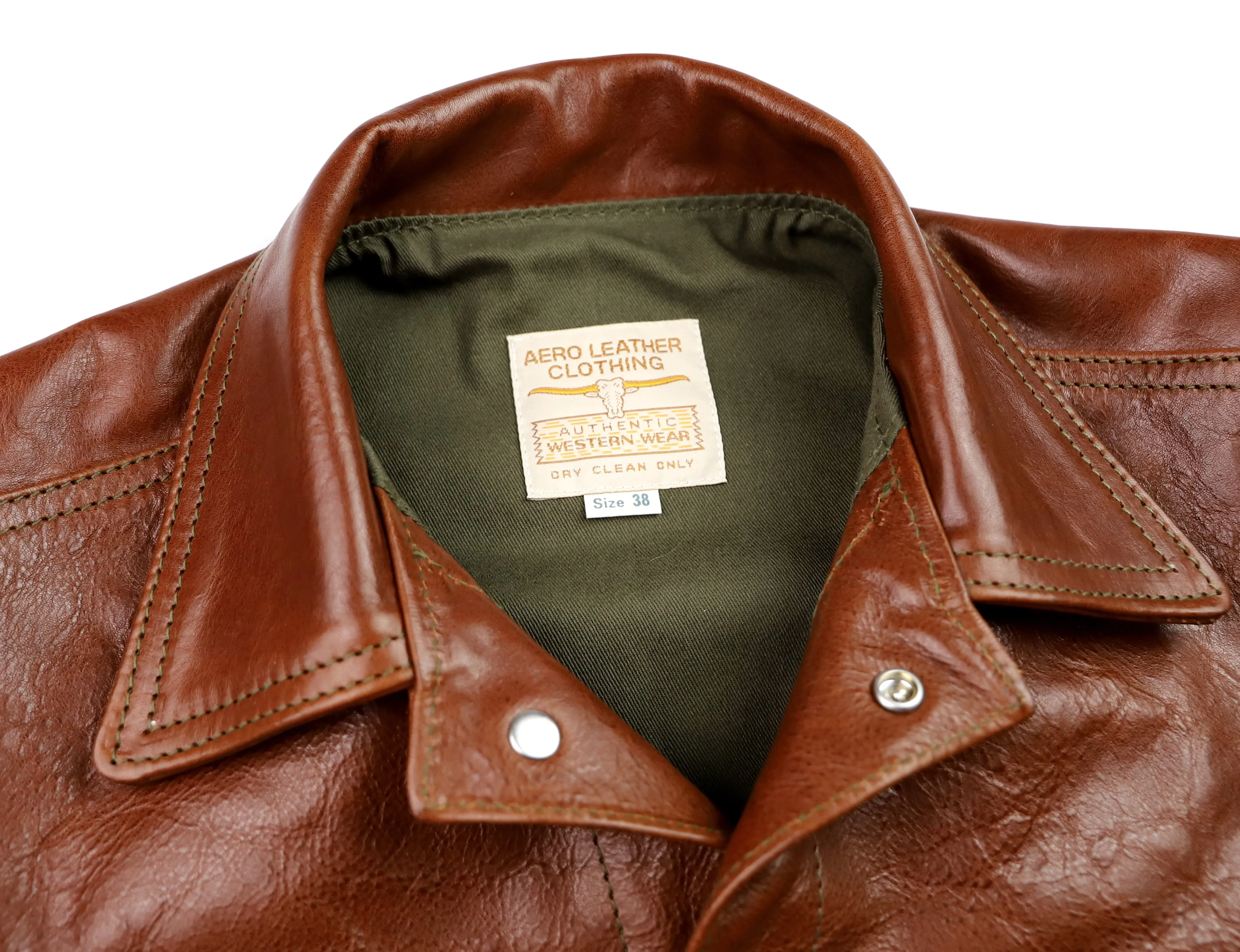Aero 557XX Type 3 Jean Jacket, size 38, Russet Badalassi Cowhide