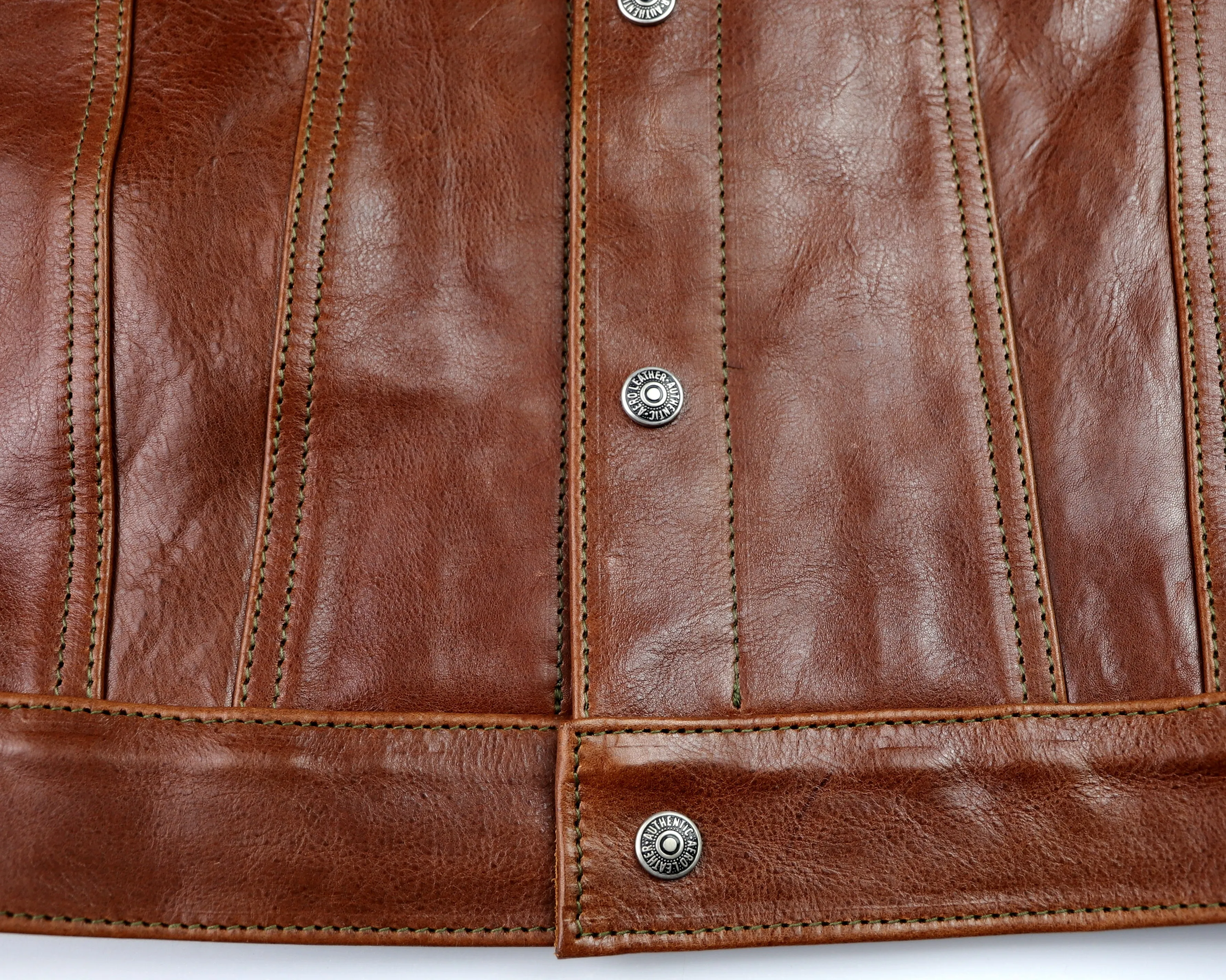 Aero 557XX Type 3 Jean Jacket, size 38, Russet Badalassi Cowhide