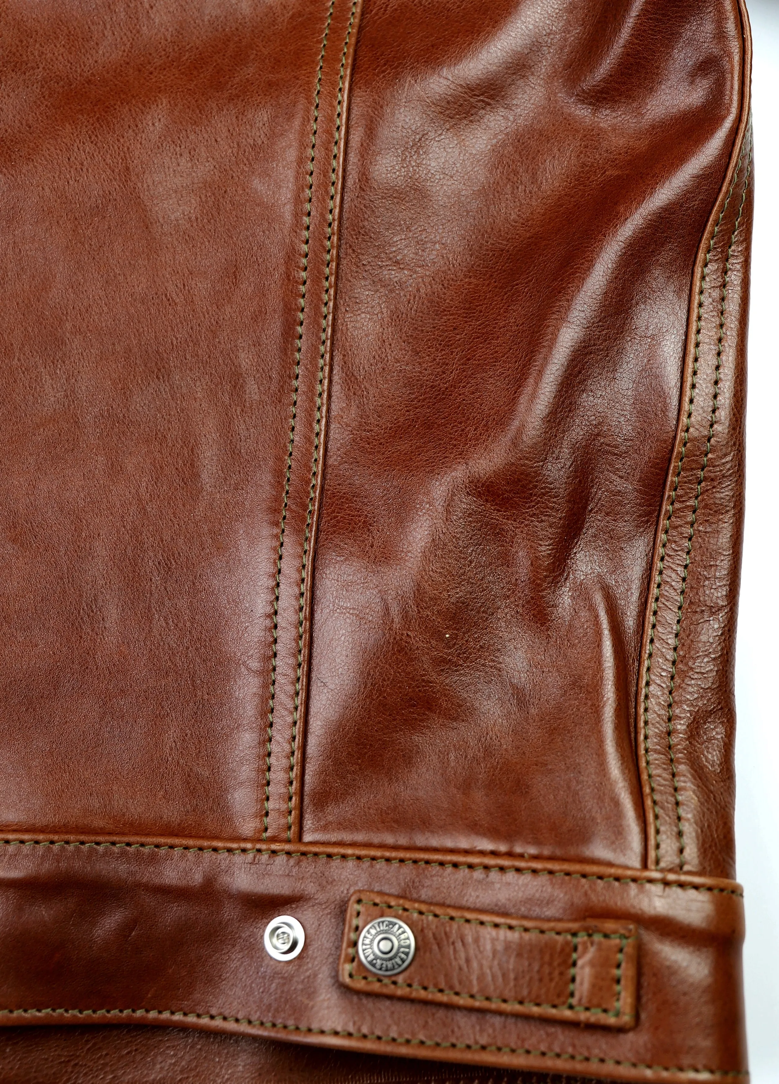 Aero 557XX Type 3 Jean Jacket, size 38, Russet Badalassi Cowhide