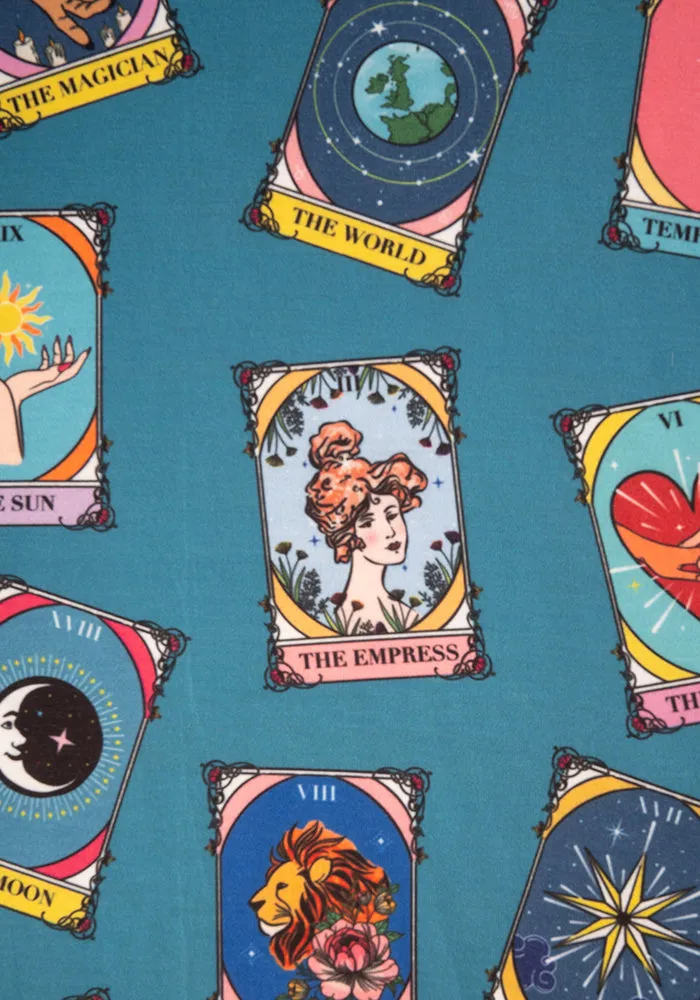 Agni Tarot Card Print Midi Dress