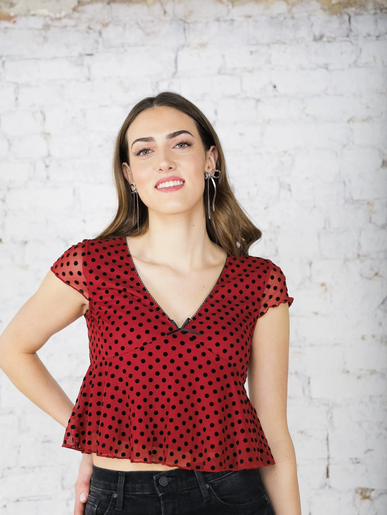 Arielle Polka Dot Top