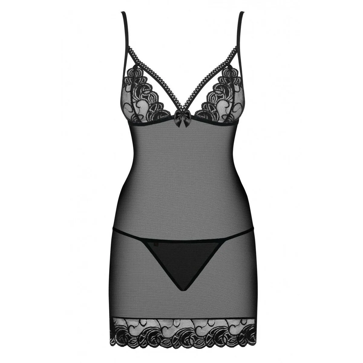 Babydoll Obsessive Wonderia L/XL Black L/XL
