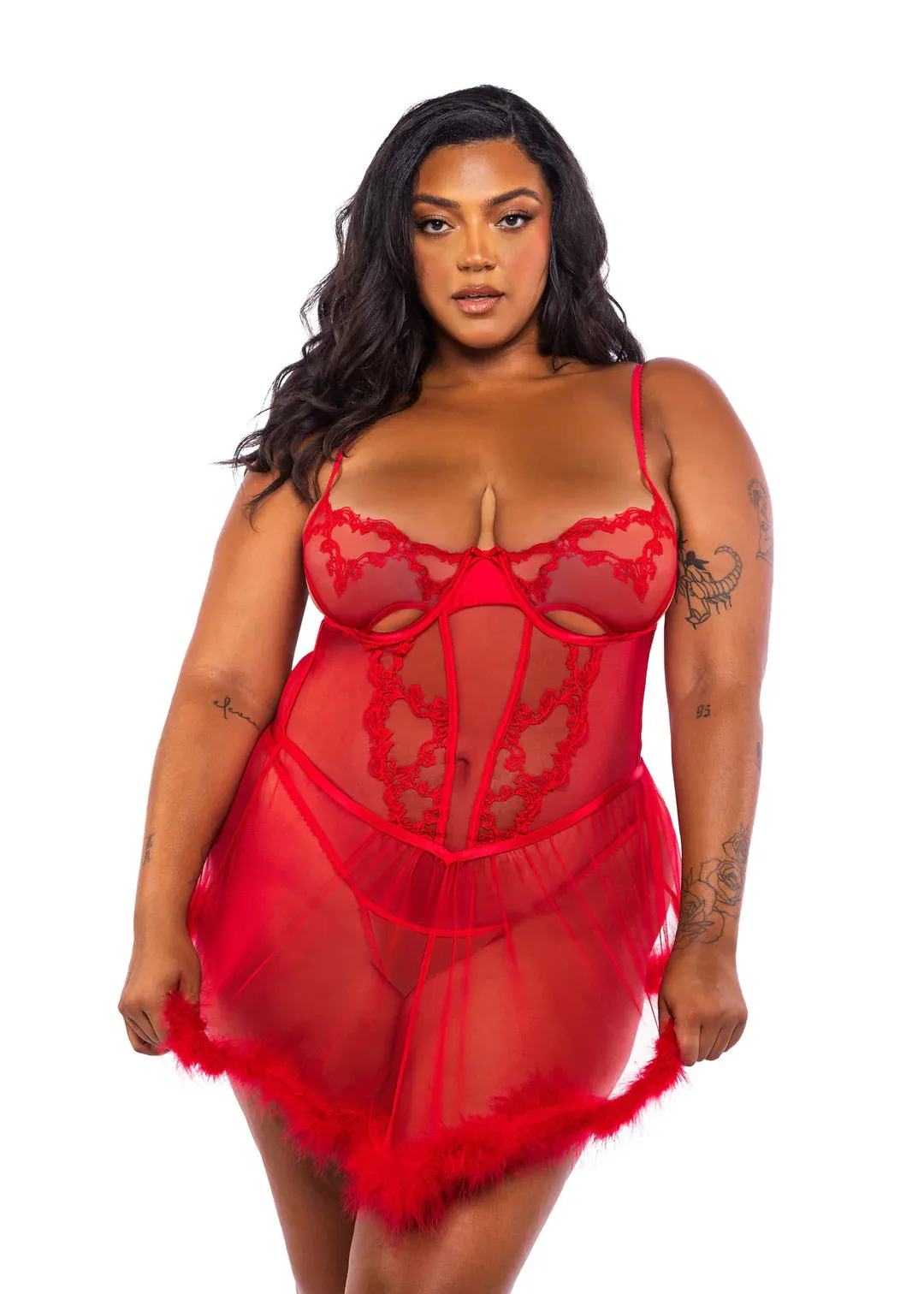 Baroque Heart Babydoll Set