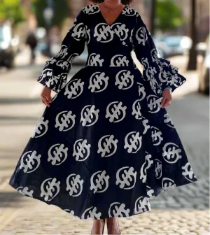 Black and White Wrap Dress