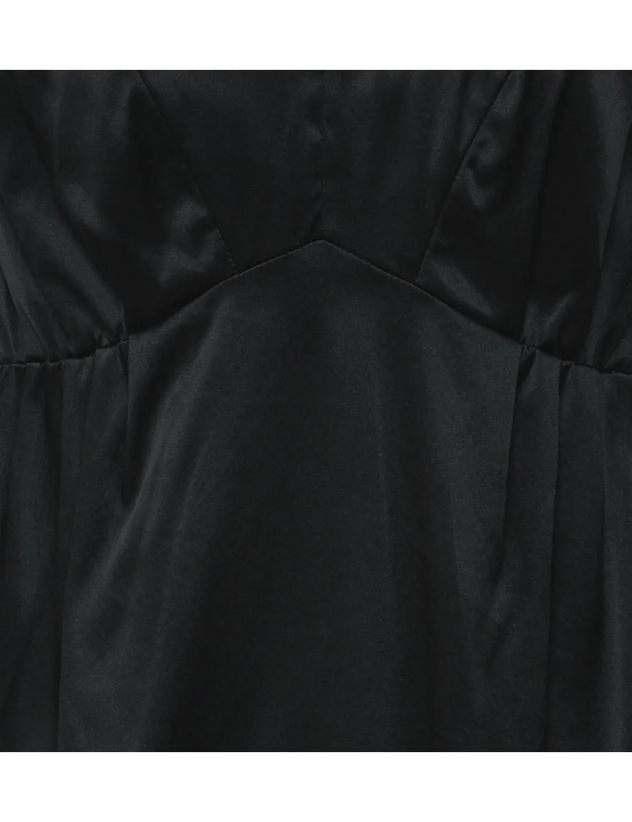Black Silk Blend Babydoll - M