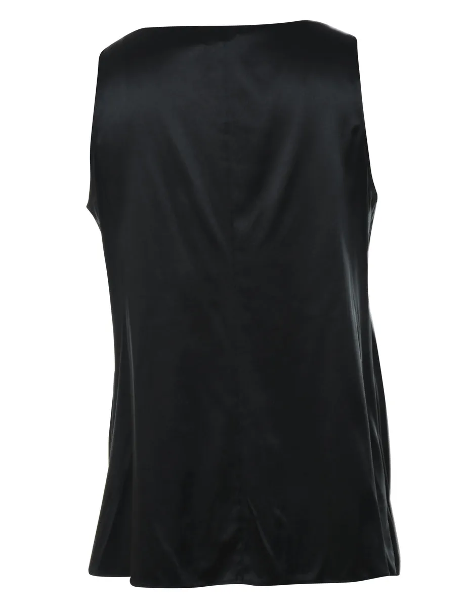 Black Silk Blend Babydoll - M
