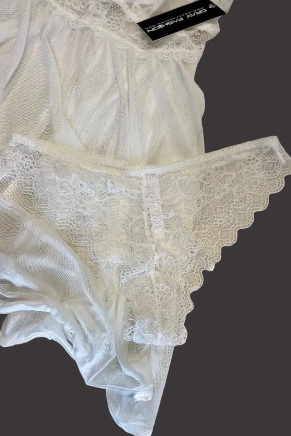 Bridal Lace Babydoll