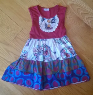 Burgundy Elephant Dress/Jumper