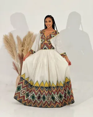 Captivating Colorful Ethiopian Traditional Dress: with Modern Designs Eritrean Clothing for Special Cultural Events Habesha Kemis
