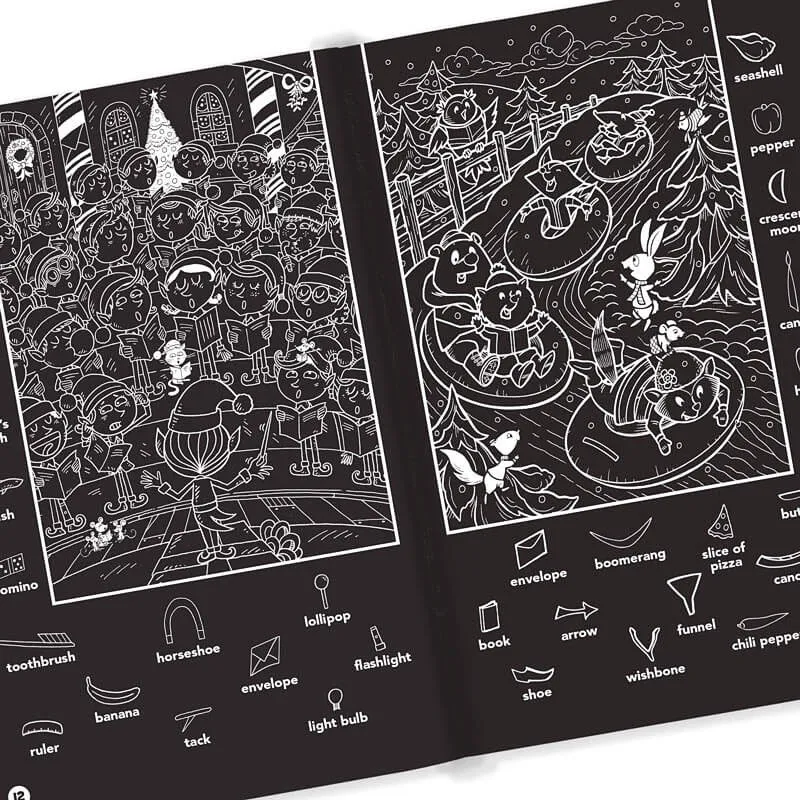 Christmas Hidden Pictures Puzzles to Highlight