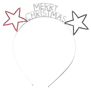 Christmas Jewelry Crystal Rhinestone Festive Merry Christmas Headband HA481 MT