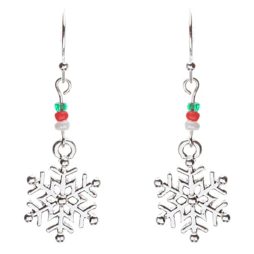 Christmas Jewelry Snowflake Rudolph Snowman Tree Charms Necklace Set JN266 SV