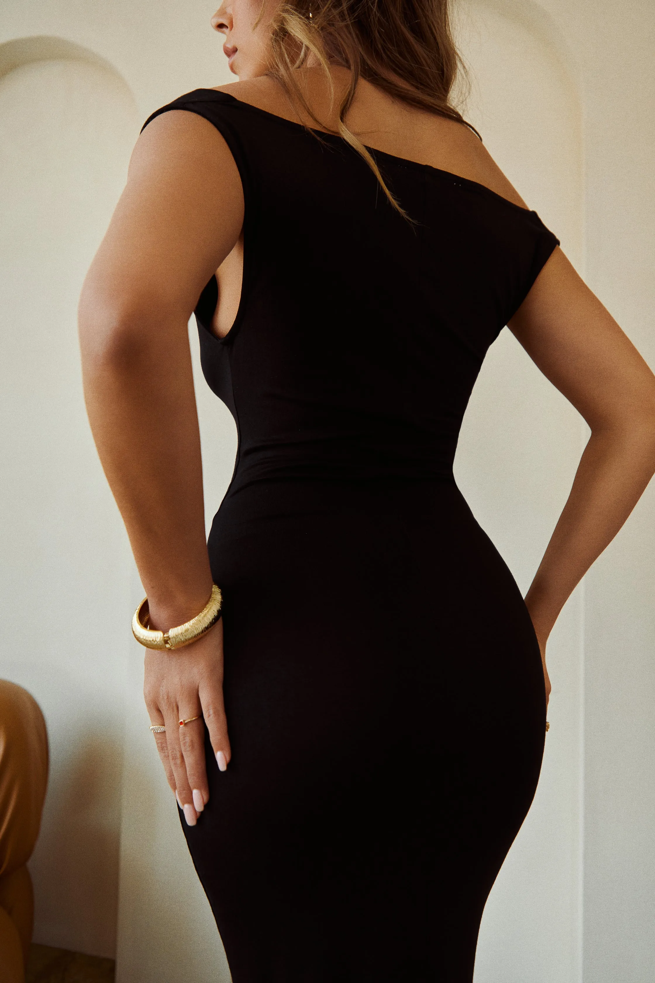 Ciendra Maxi Knit Dress - Black