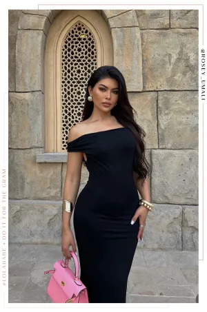 Ciendra Maxi Knit Dress - Black