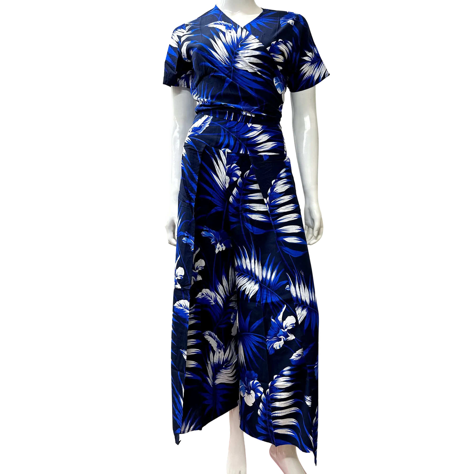 Coconut Leaves Women's Wrap Around Pants Set