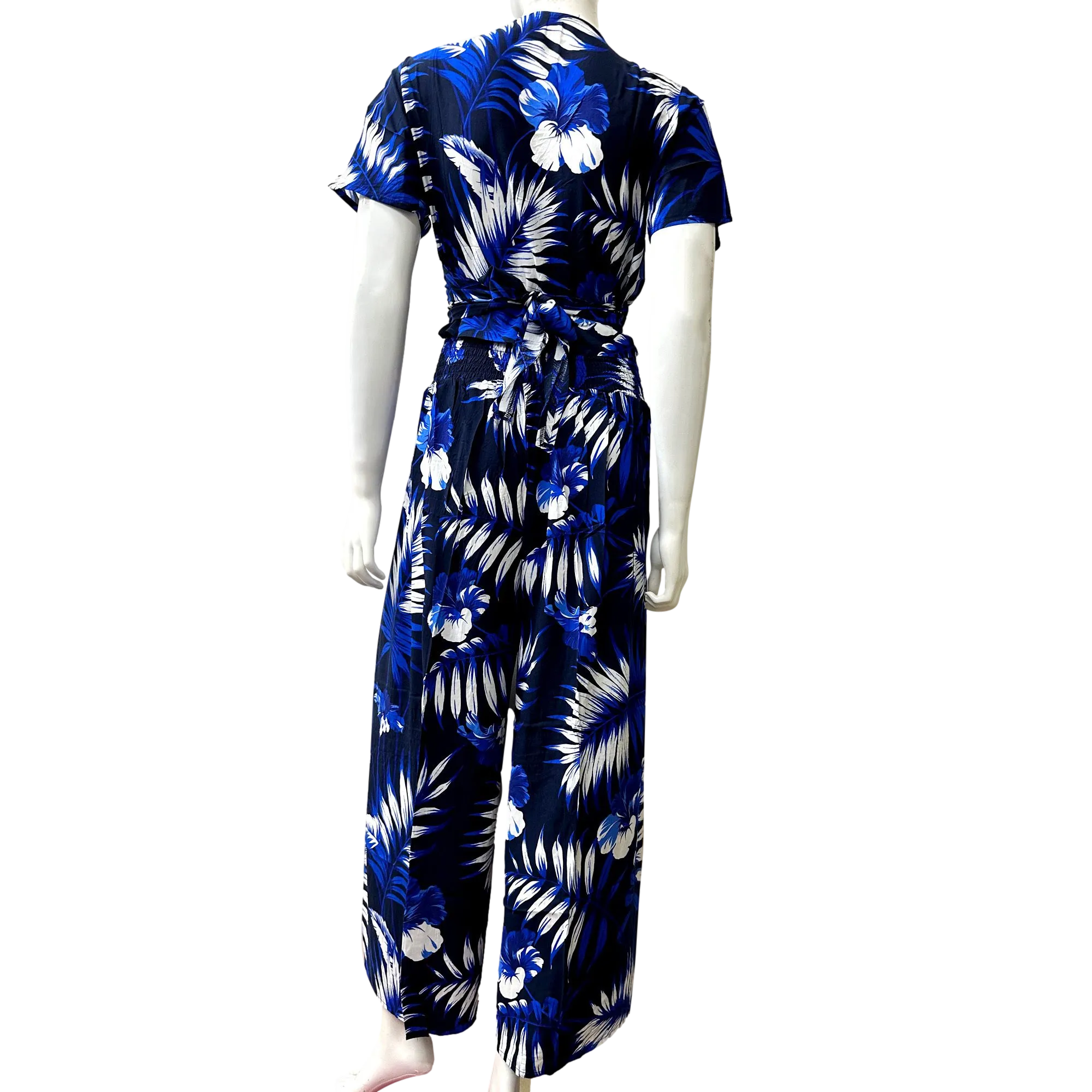 Coconut Leaves Women's Wrap Around Pants Set