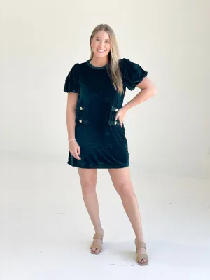 Corrine Mini Dress - Emerald