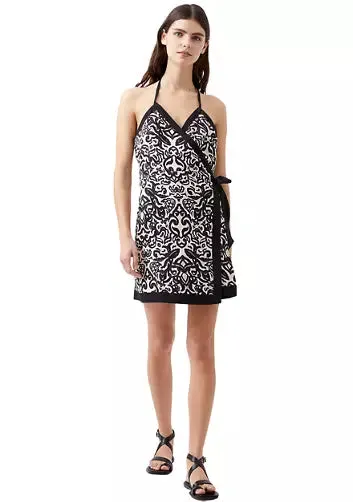 CRISTYN BIRDIE LINEN WRAP DRESS