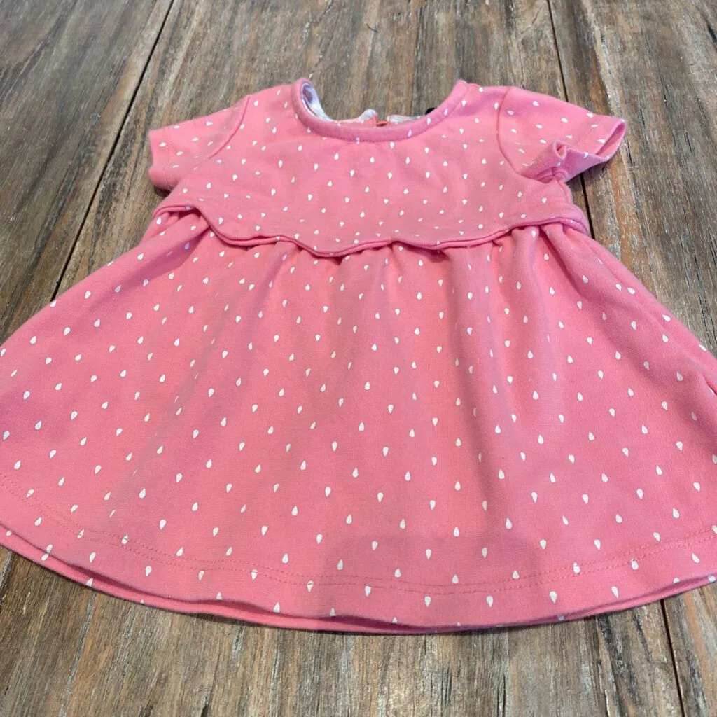Cynthia rowley pink babydoll tshirt with white drops 18m