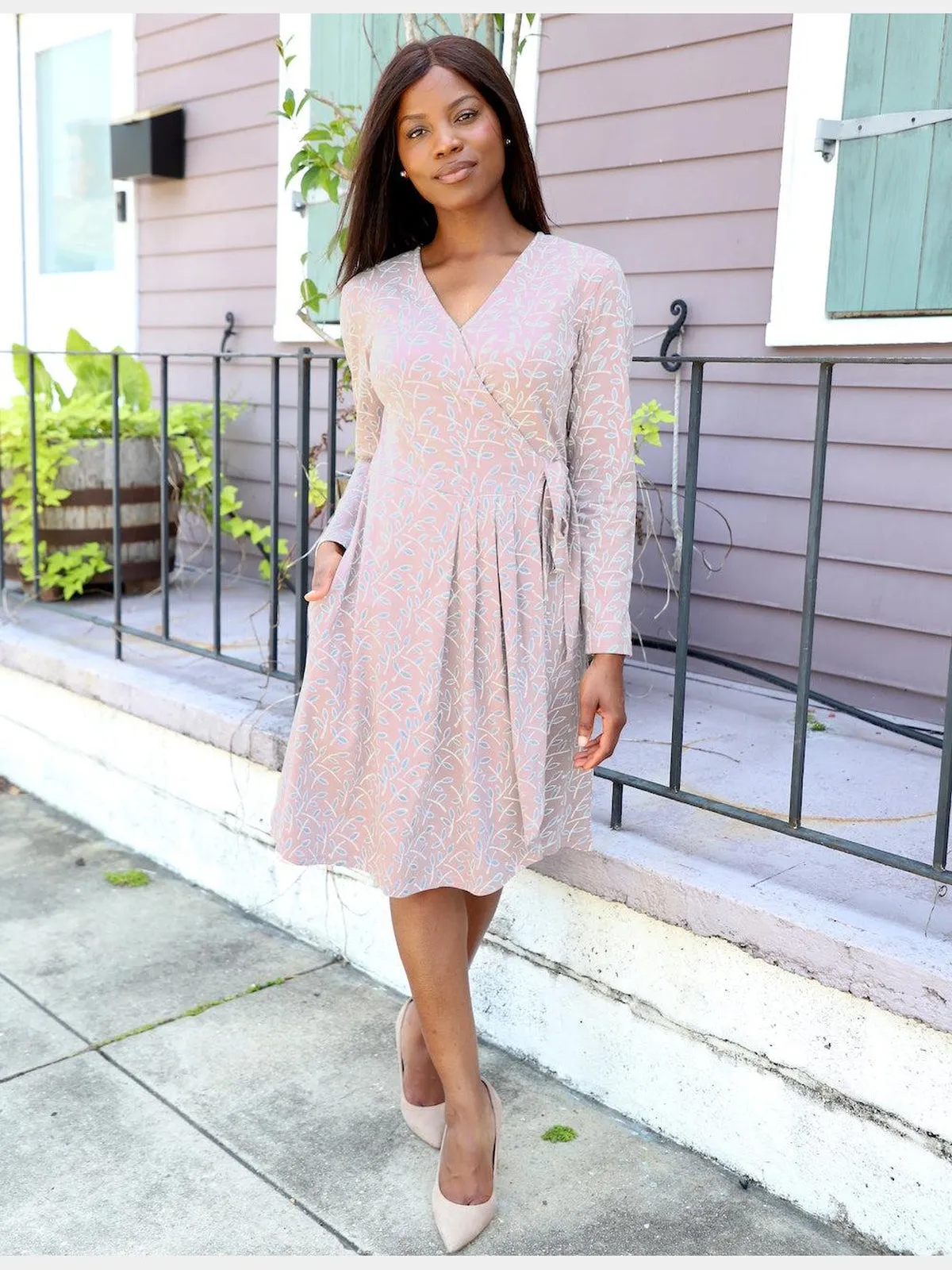 Daphne Organic Wrap Dress