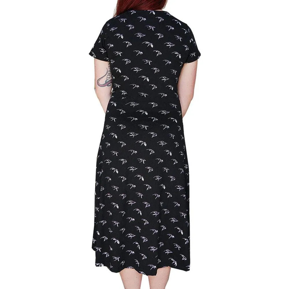 Darwin's Finches Faux Wrap Grace Dress