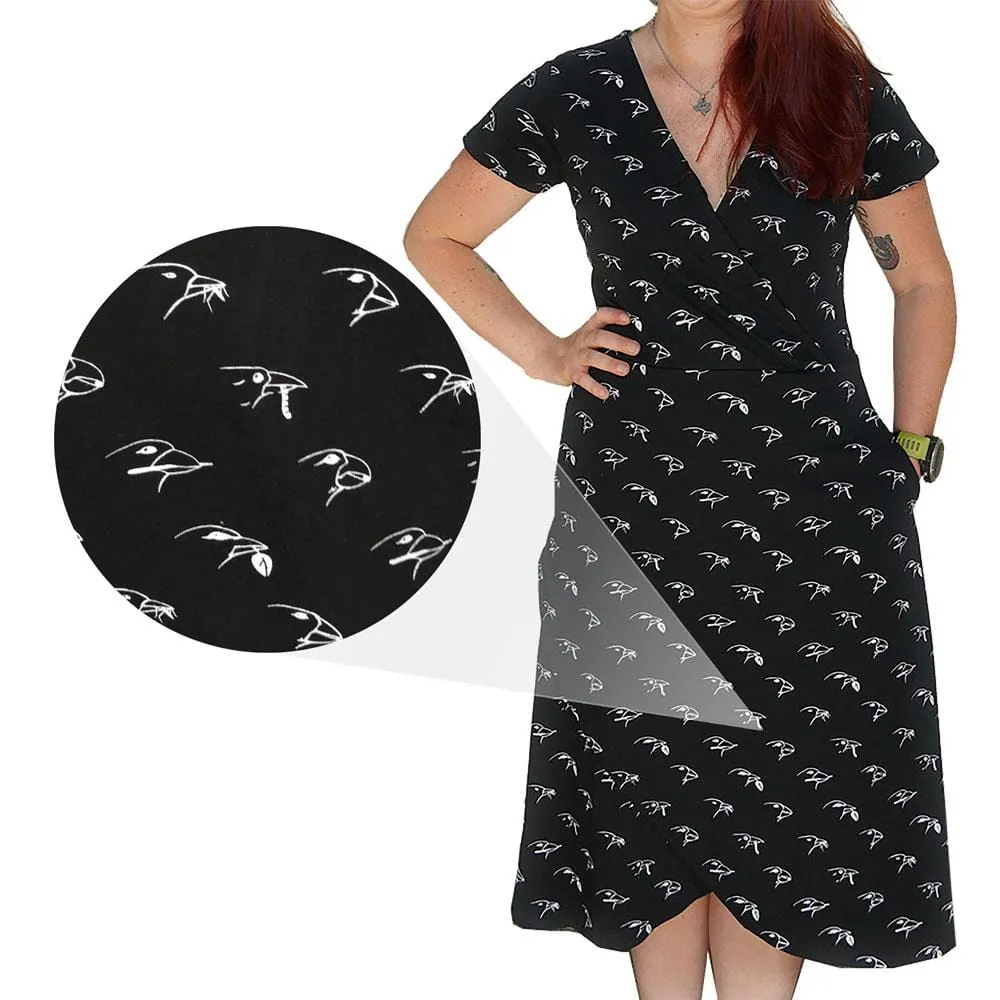 Darwin's Finches Faux Wrap Grace Dress