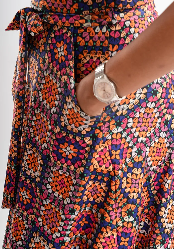 Eleonore Crochet Print Midi Dress