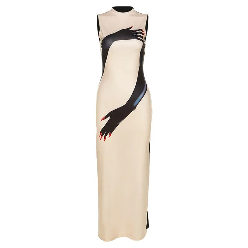 Embrace- the Devil Hands Art Print Dress
