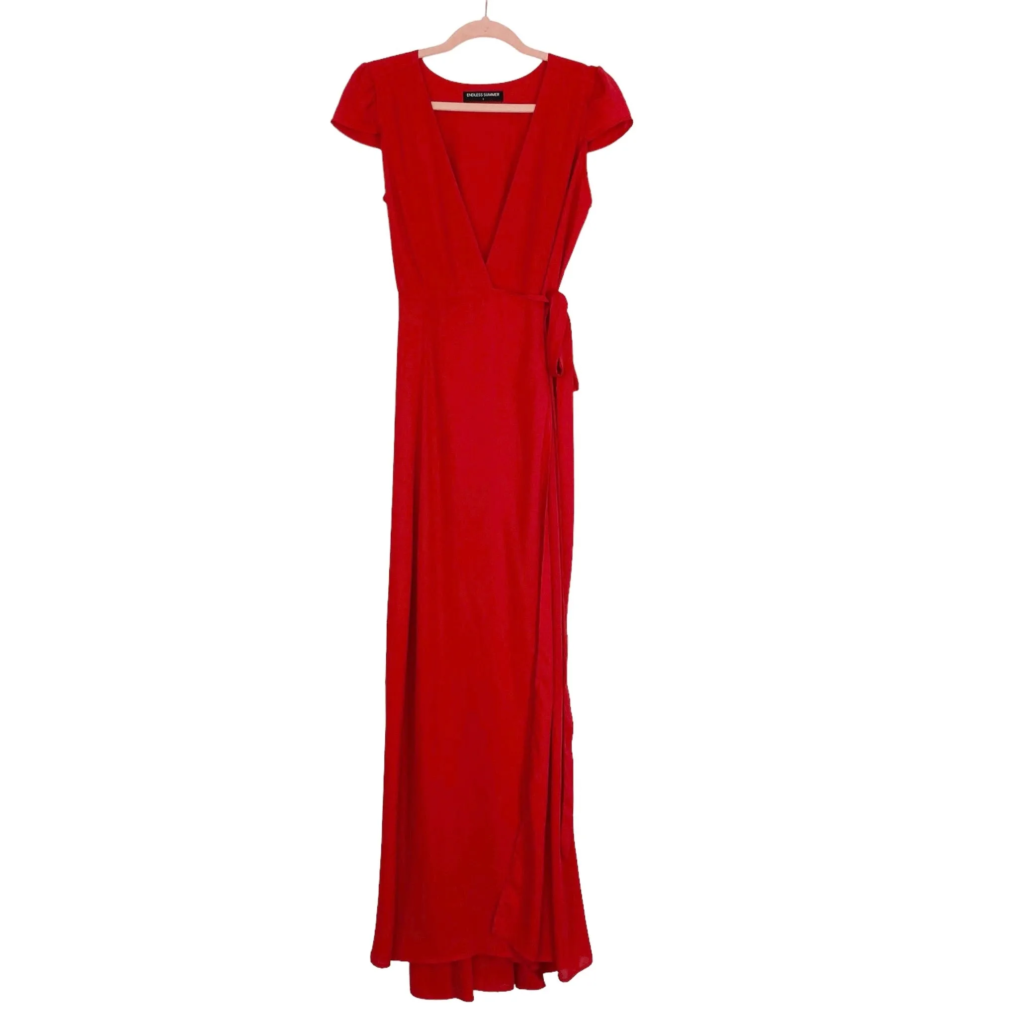 Endless Summer Red Wrap Dress- Size S