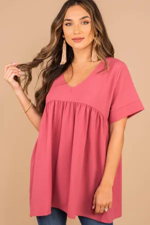 Feeling My Best Rose Pink Babydoll Top