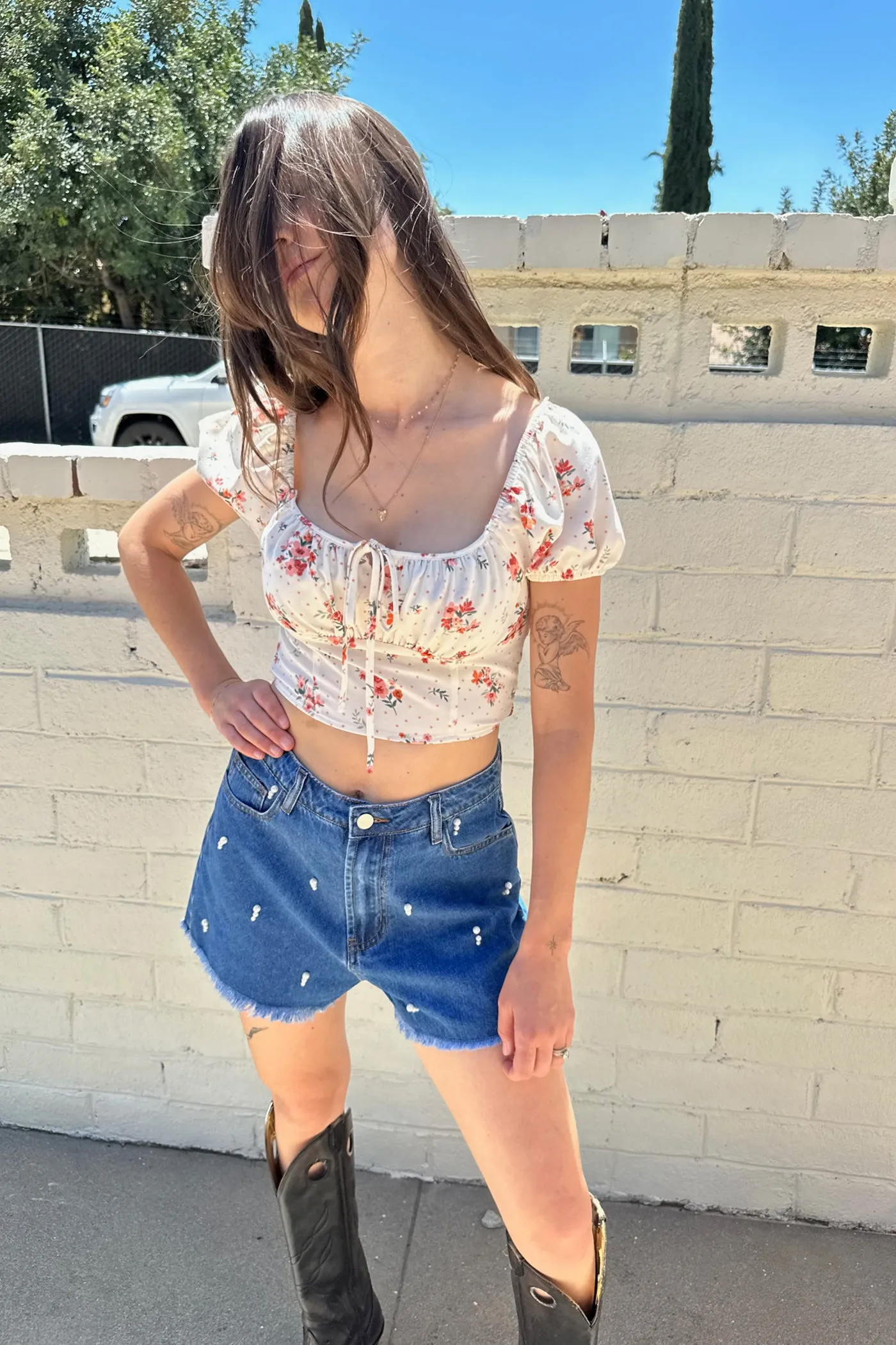 Floral Babydoll Corset Top