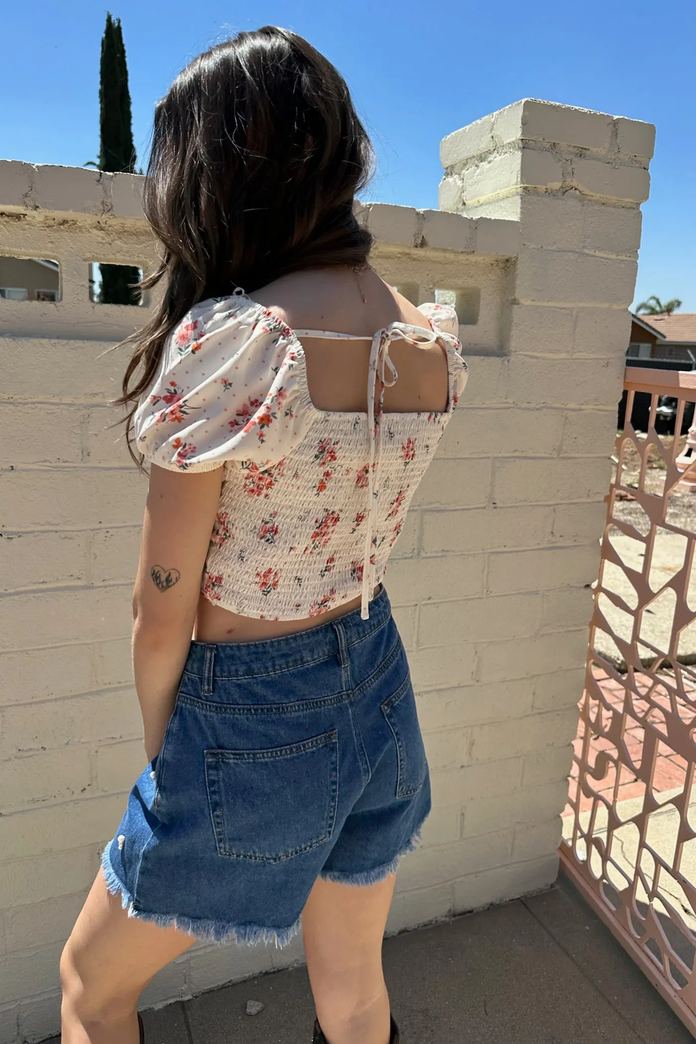 Floral Babydoll Corset Top
