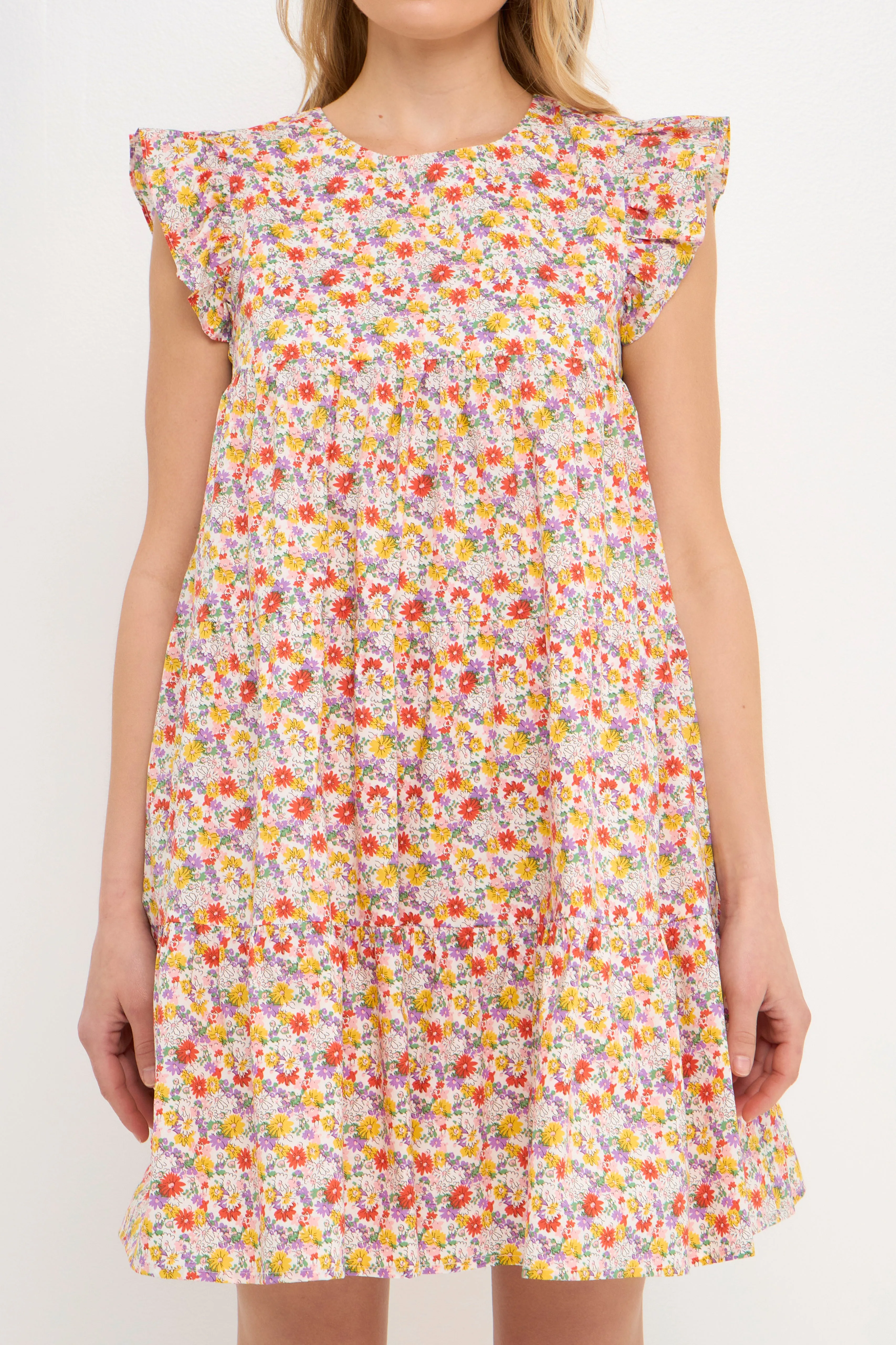 Floral Printed Babydoll Mini