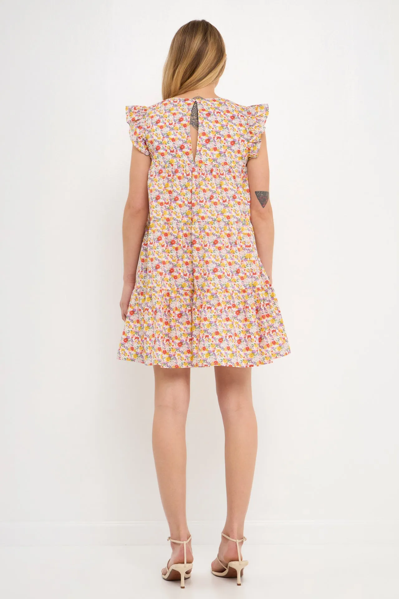 Floral Printed Babydoll Mini