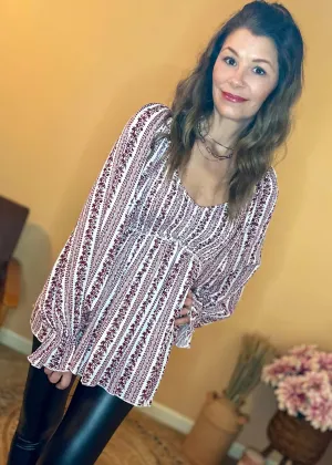 Floral Whispers Smocked Blouse