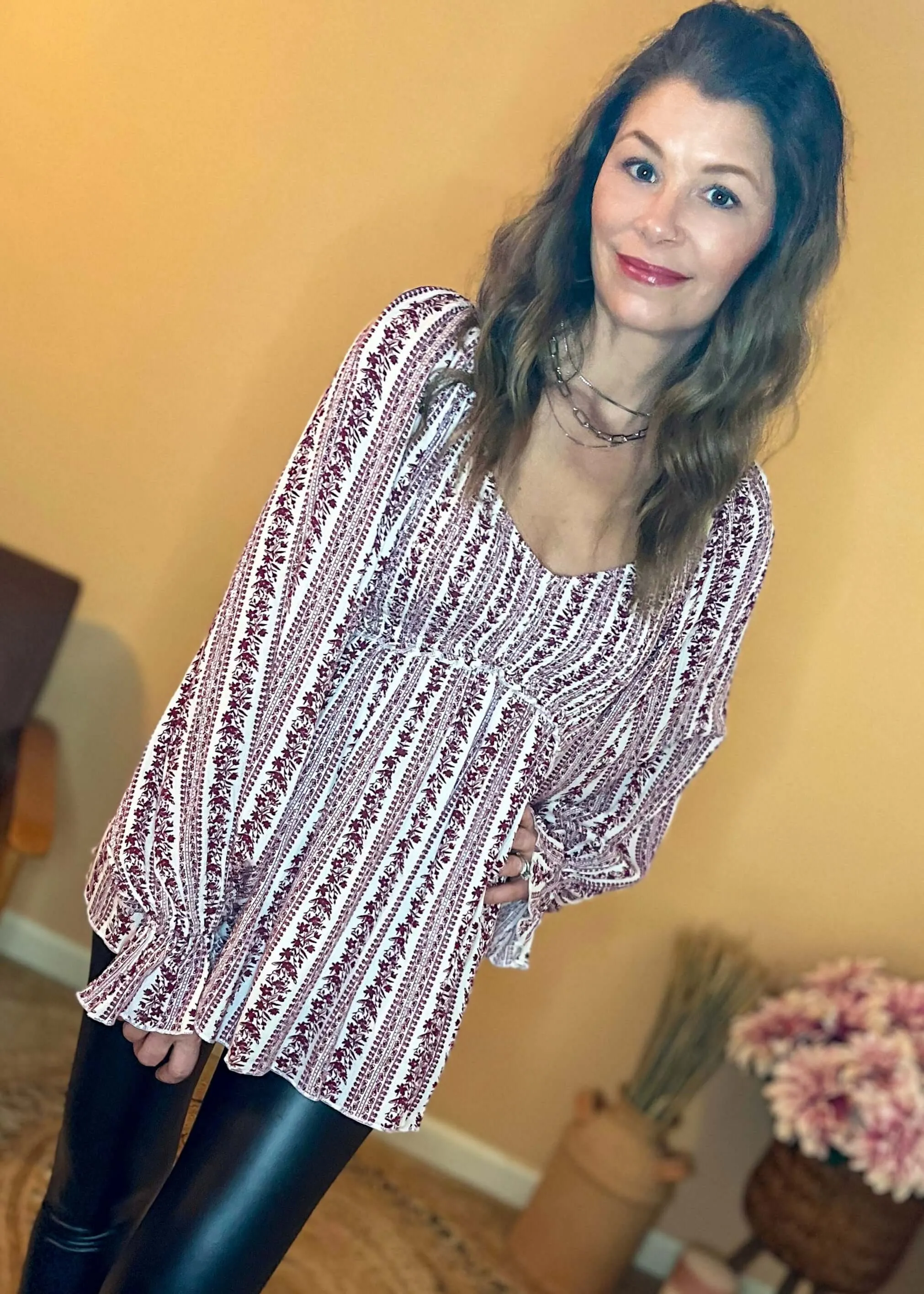 Floral Whispers Smocked Blouse