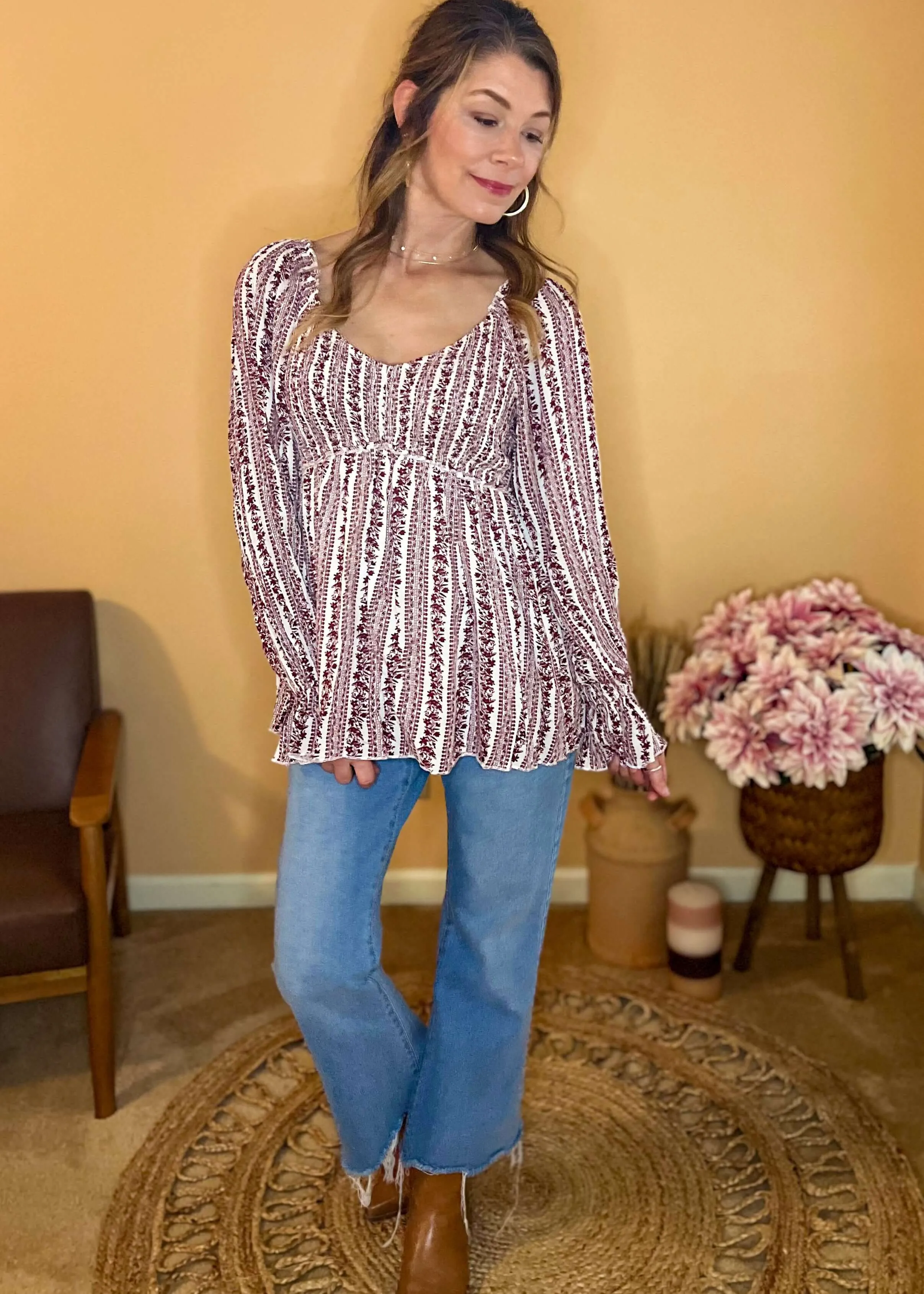 Floral Whispers Smocked Blouse