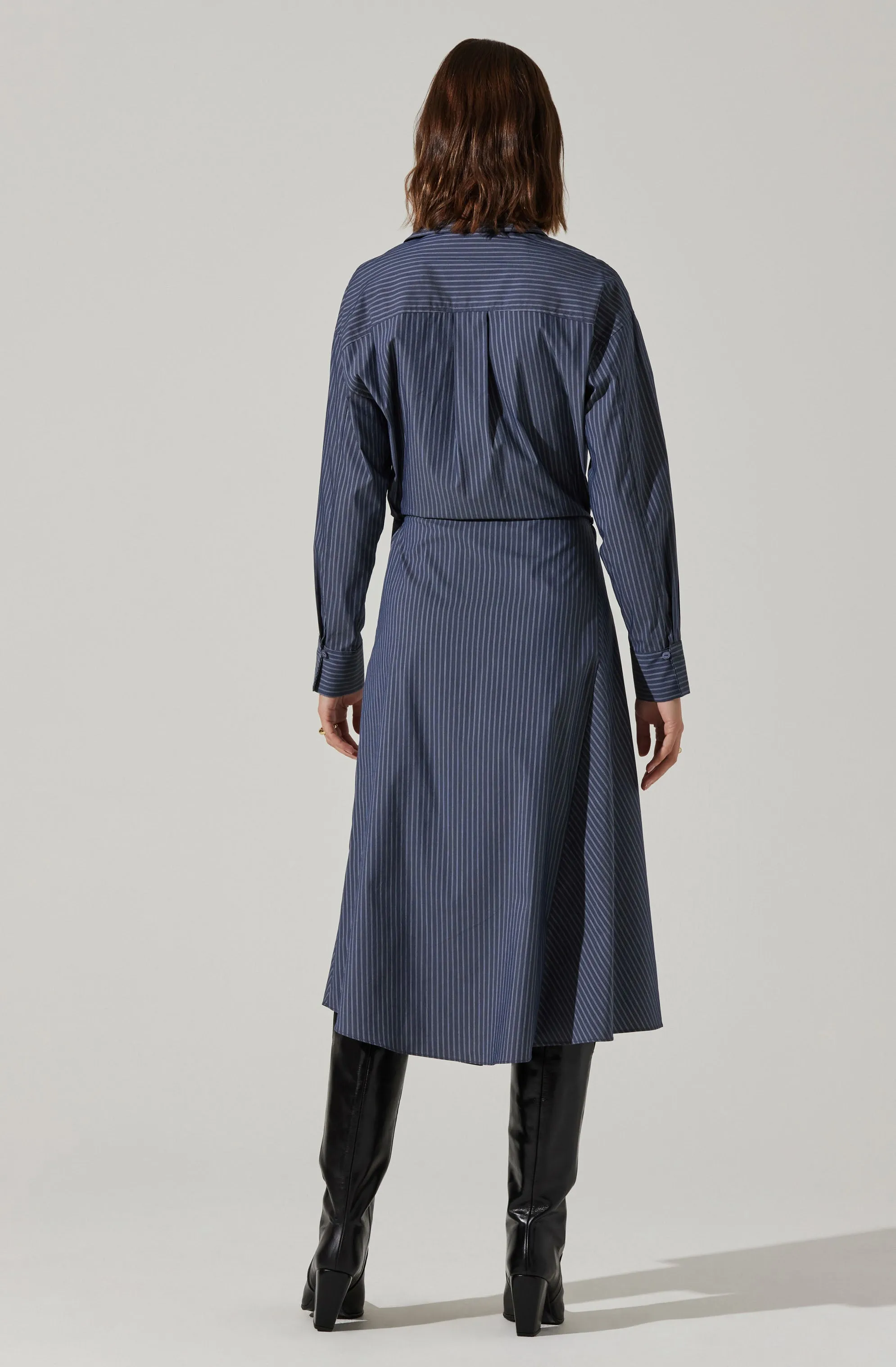 Flykra Asymmetrical Wrap Midi Dress