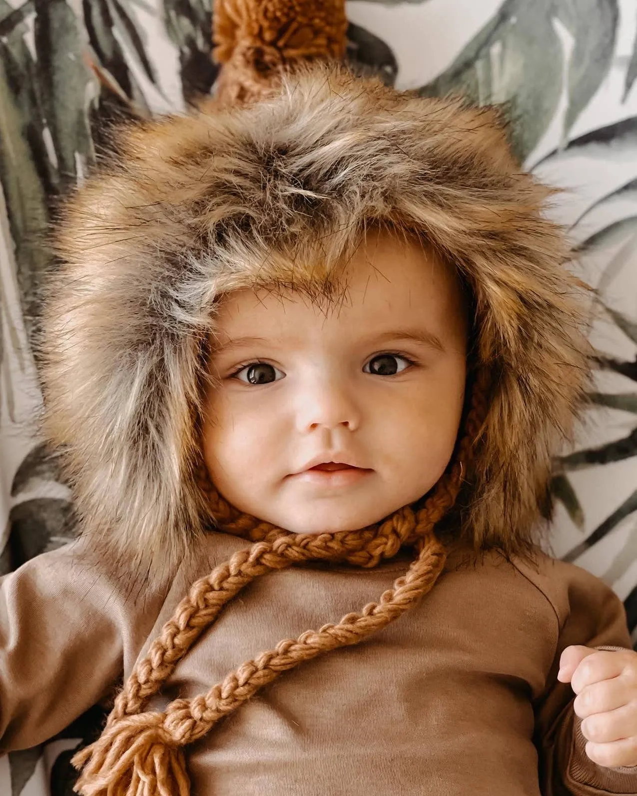 Fur Bonnet in Pecan