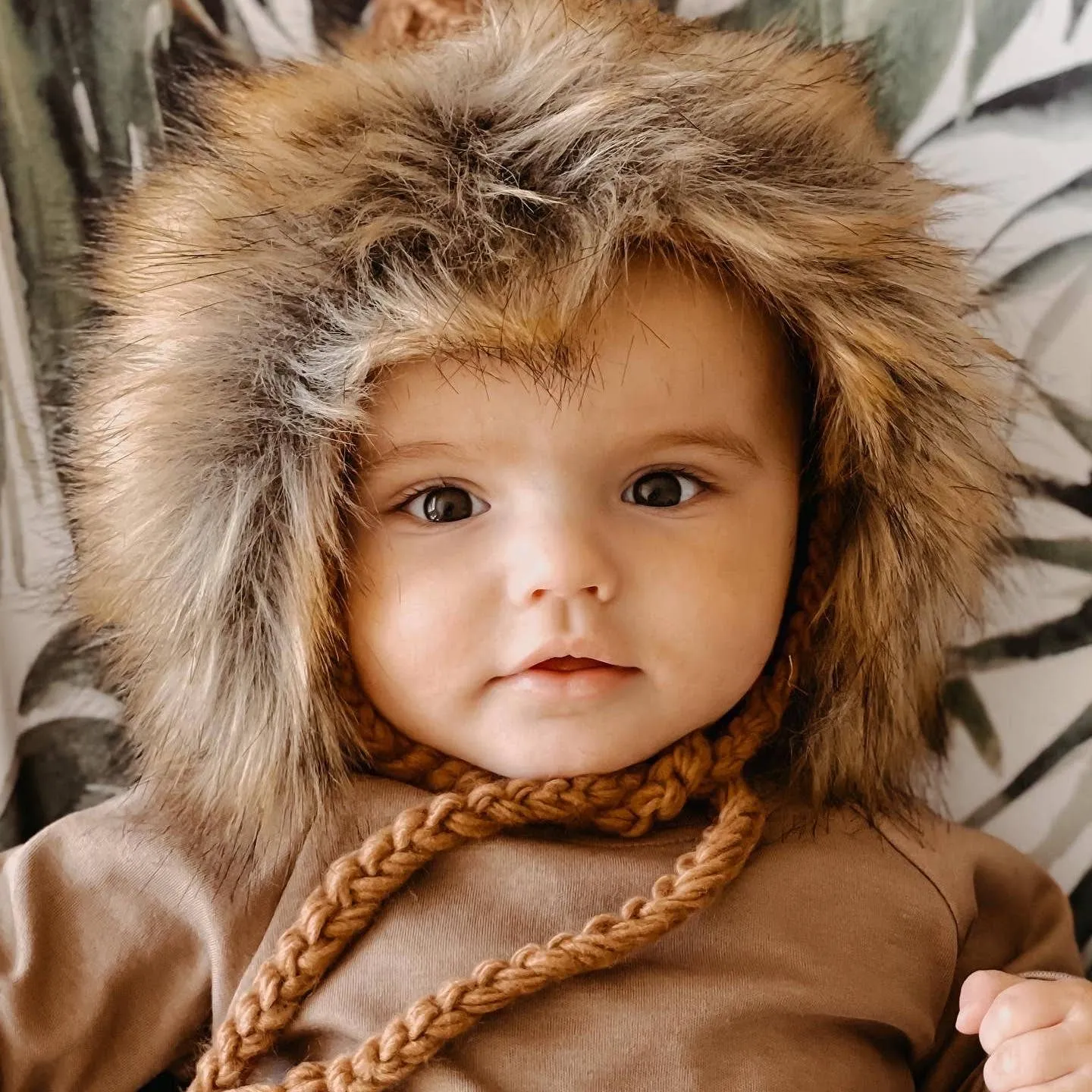 Fur Bonnet in Pecan