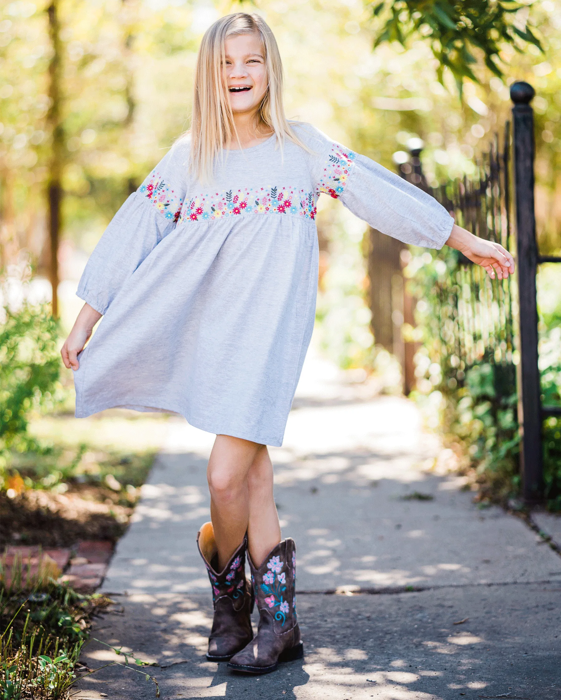 Girls' Milange Knit Dress