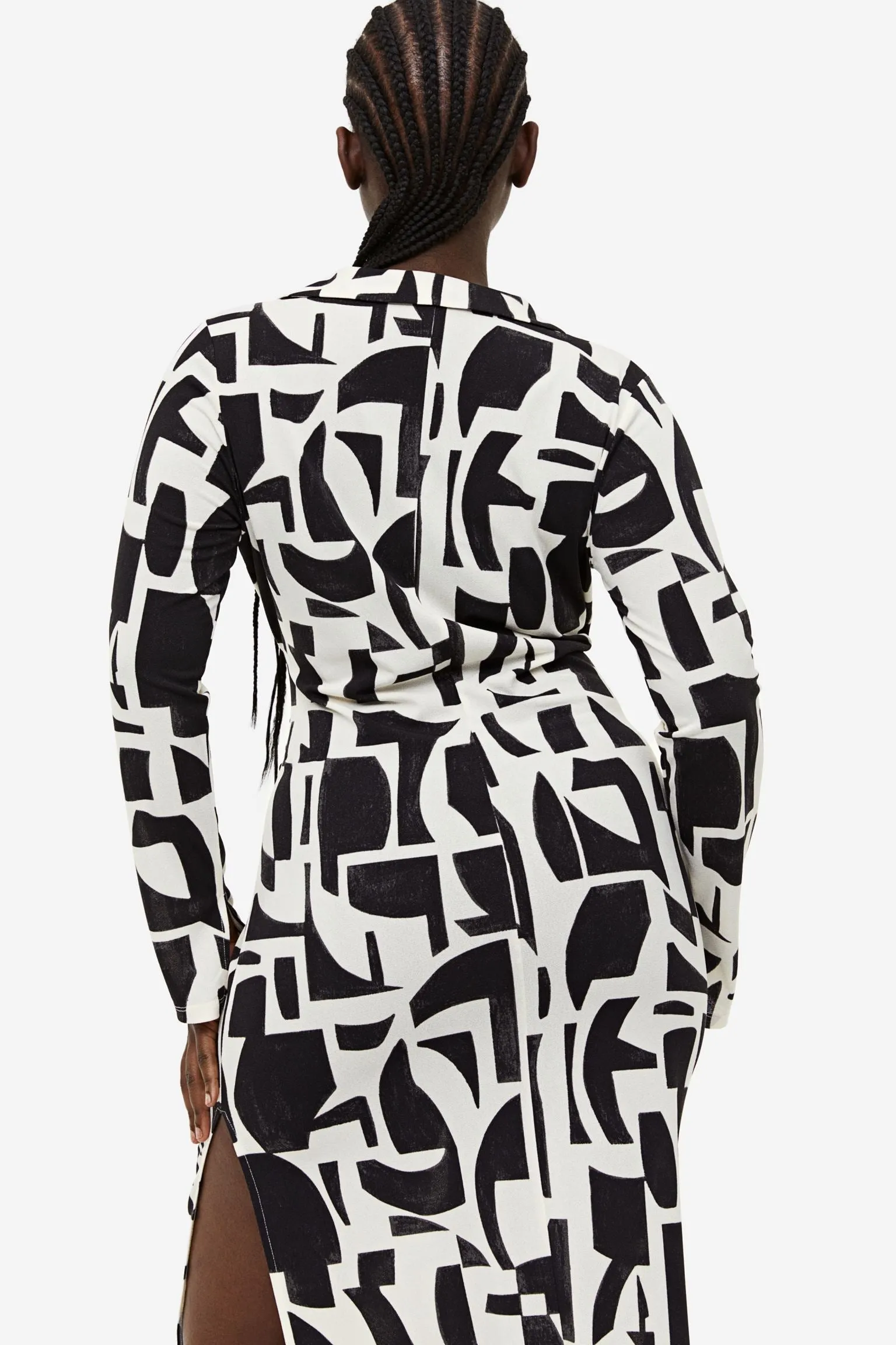 H&M An Envelope dress, cream/black