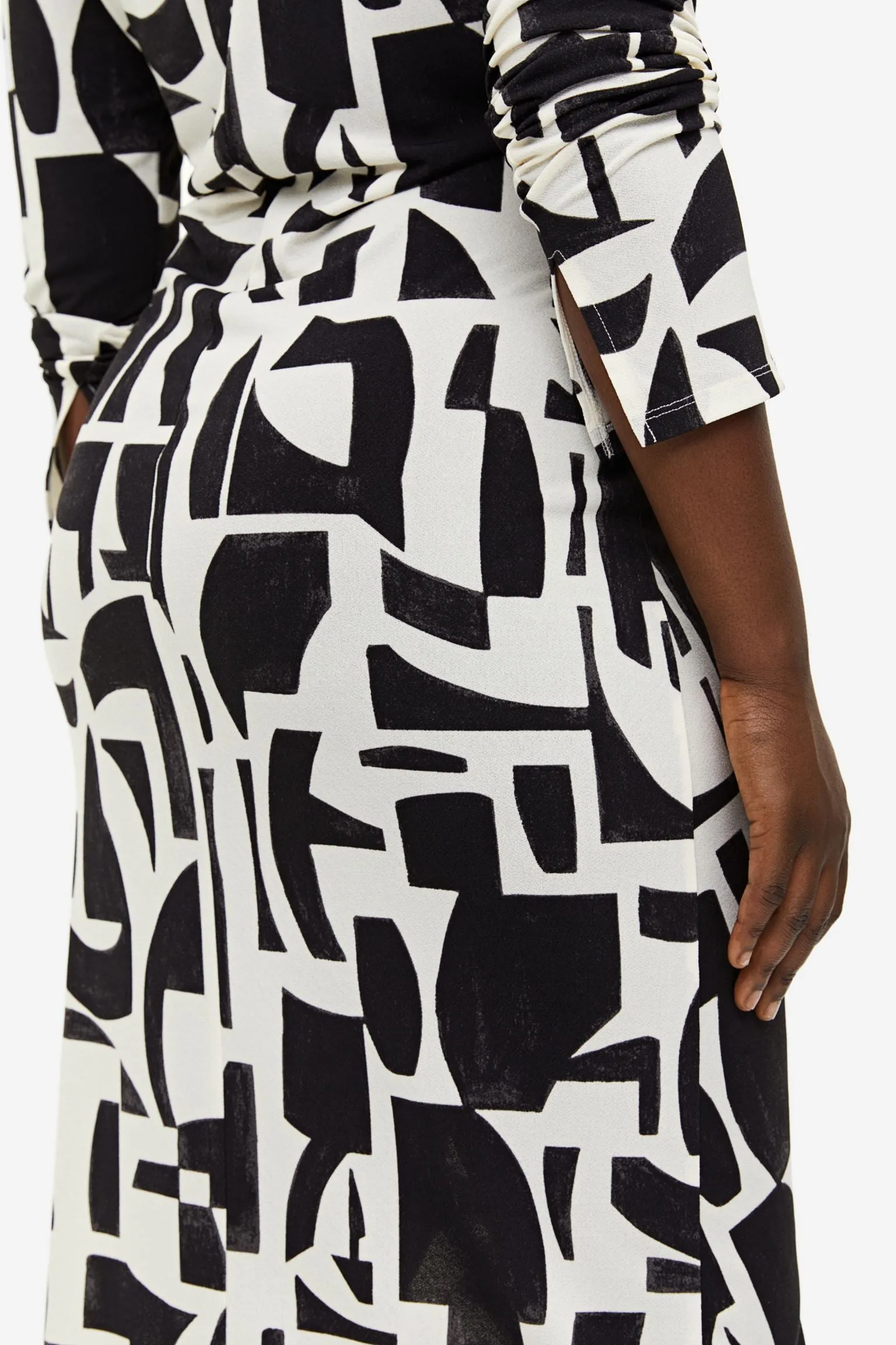 H&M An Envelope dress, cream/black