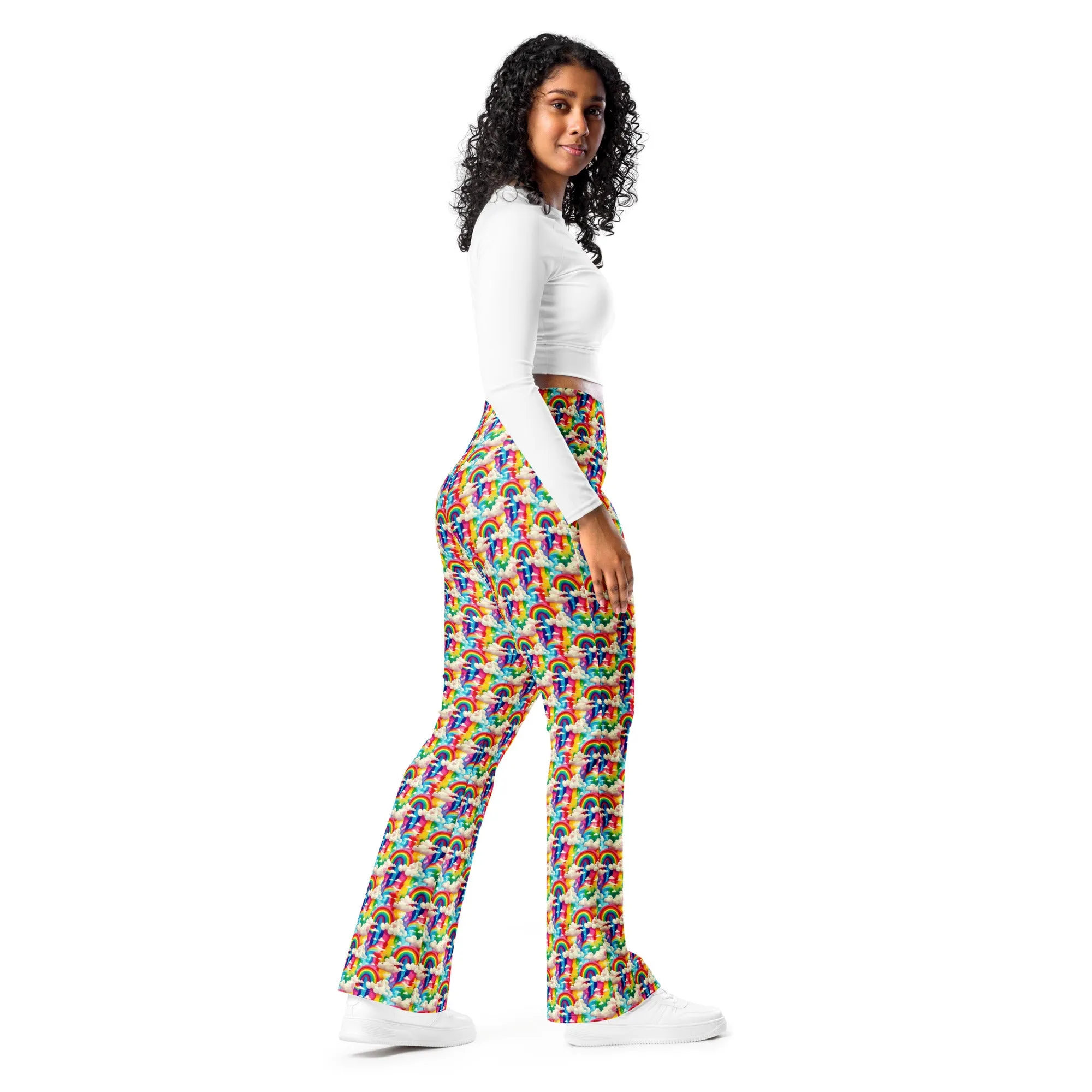 High-Rise Flared Leggings Rainbow Radiance