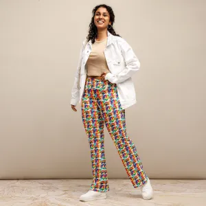 High-Rise Flared Leggings Rainbow Radiance