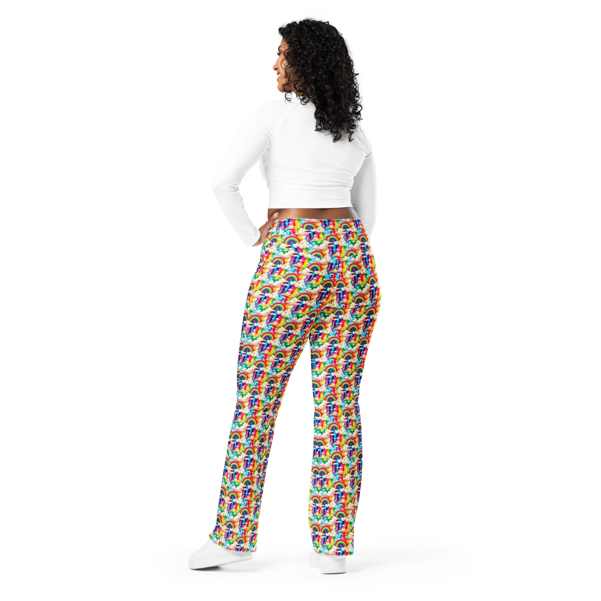 High-Rise Flared Leggings Rainbow Radiance